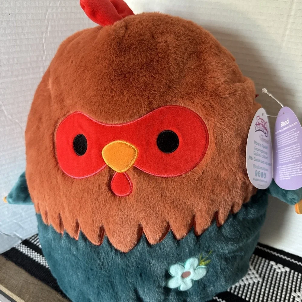 2026 Squishmallows Reed the Rooster FuzzaMallows 12 inch Exclusive NWT